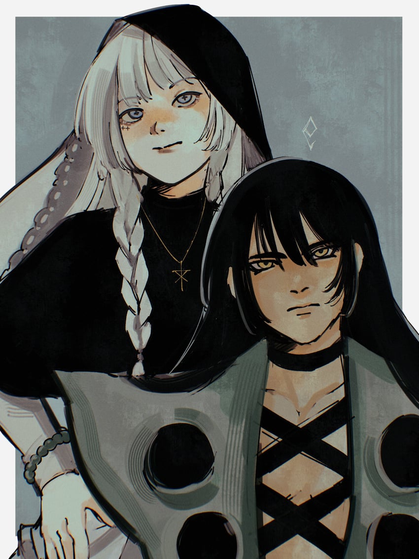 shiruha sora and bador vlad (choujin x) drawn by oa_lien