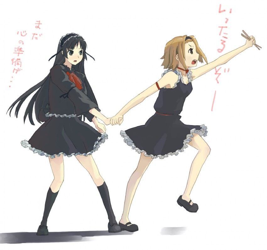 akiyama mio and tainaka ritsu (k-on!) drawn by pinzu
