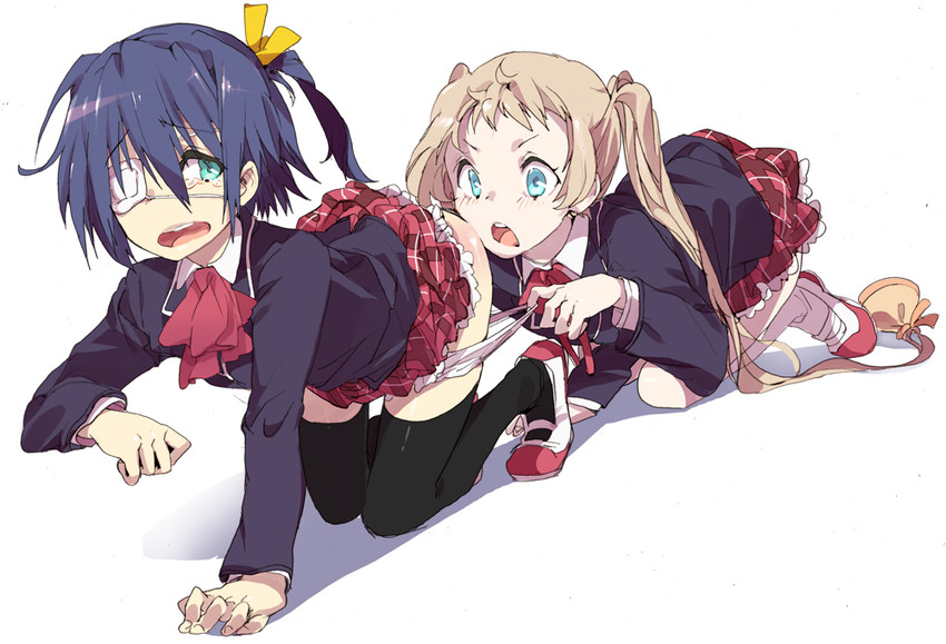 takanashi rikka and dekomori sanae (chuunibyou demo koi ga shitai!) drawn by souji_hougu