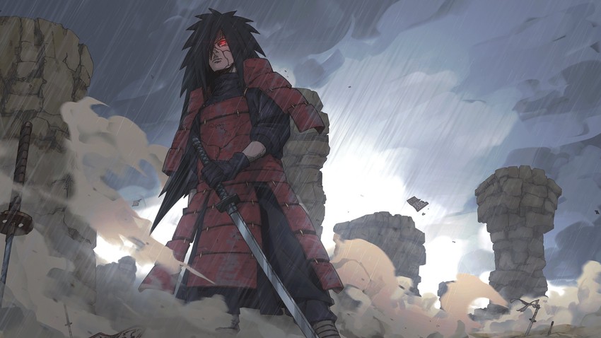 uchiha madara (naruto and 1 more) drawn by artpaji