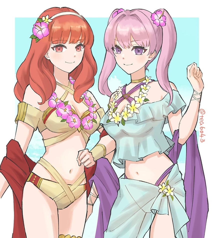 celica and serra (fire emblem and 3 more) drawn by tea6043