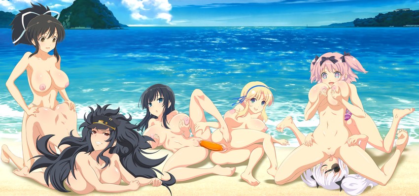 asuka, ikaruga, hibari, yagyu, katsuragi, and 1 more (senran kagura) drawn by batouwh