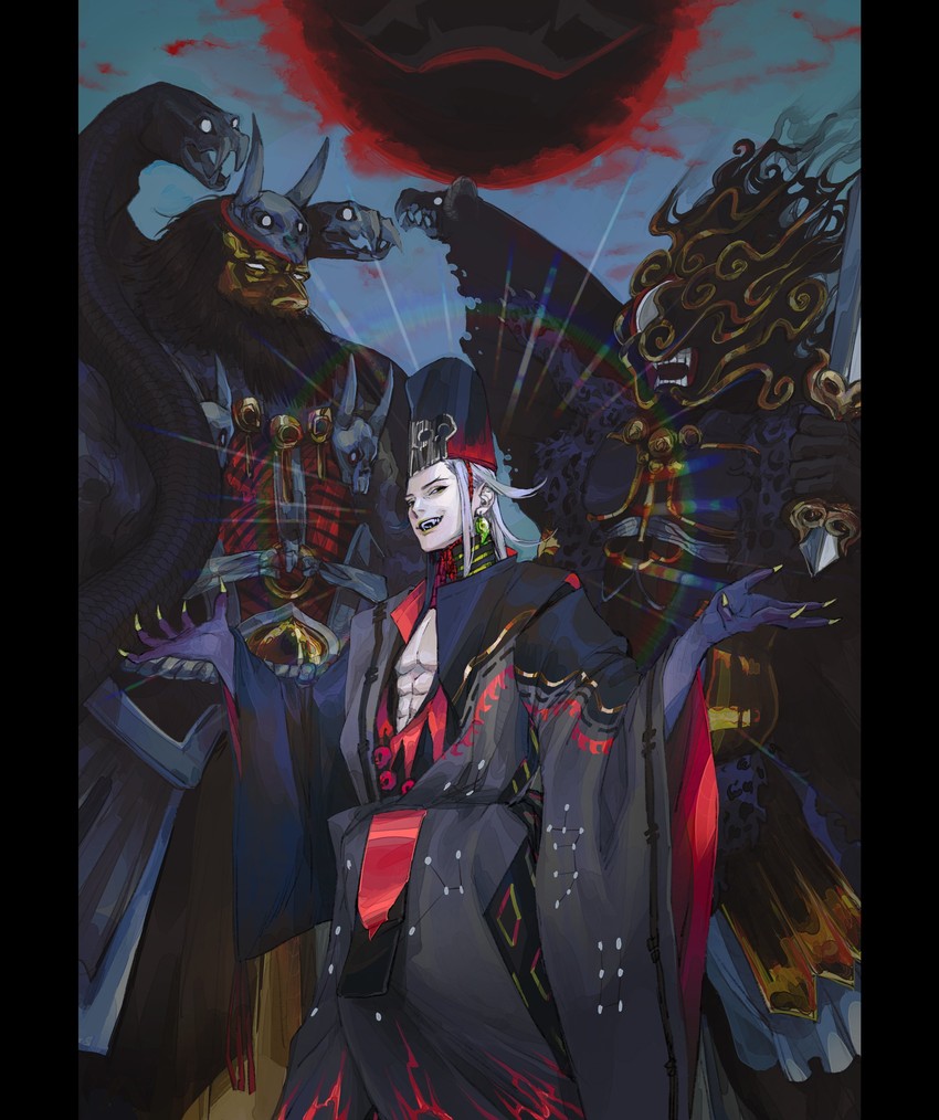 ashiya douman and akimitsu-dono (fate and 1 more) drawn by noka_(noka8103)