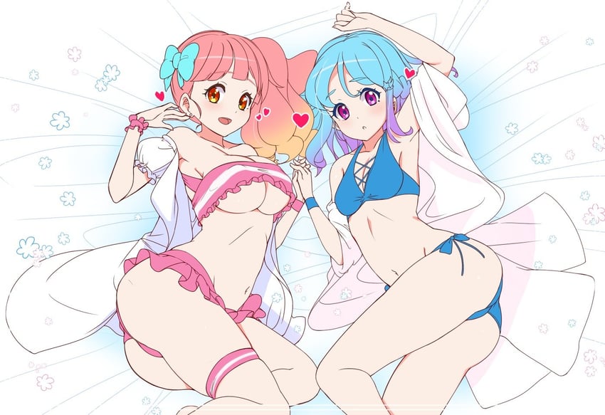 yuki aine and minato mio (aikatsu! and 1 more) drawn by rumo