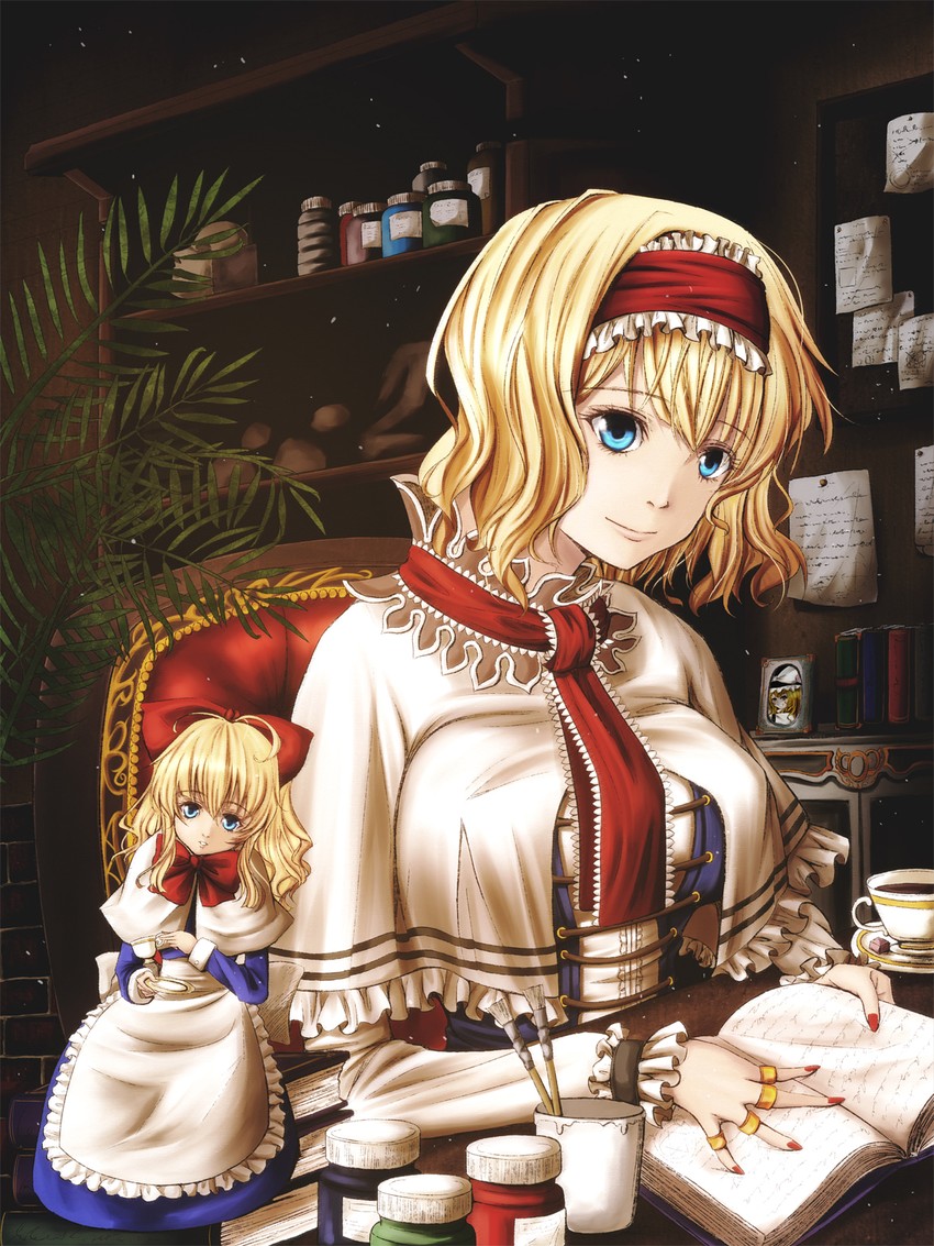kirisame marisa, alice margatroid, and shanghai doll (touhou) drawn by untue