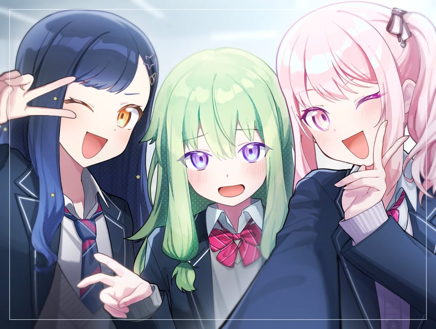 akiyama mizuki, kusanagi nene, and shiraishi an (project sekai) drawn by mishio_(misio_40)