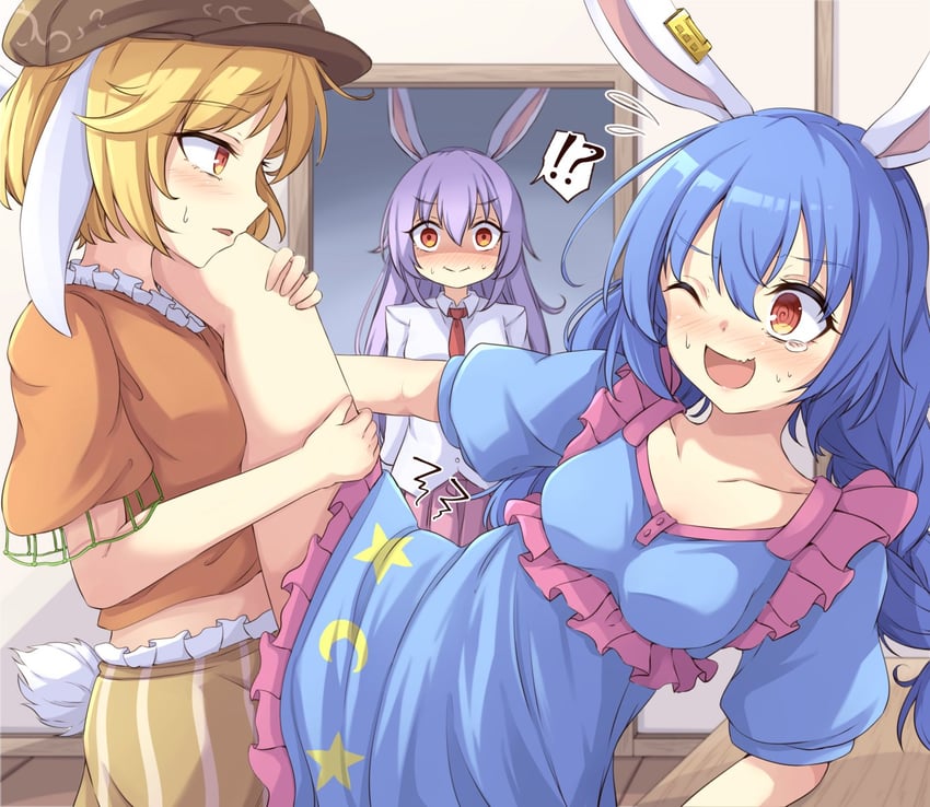 reisen udongein inaba, seiran, and ringo (touhou) drawn by neko_mata