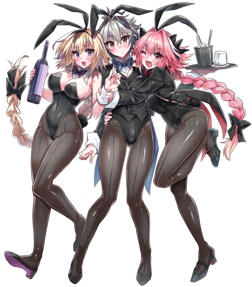 jeanne d'arc, astolfo, and sieg (fate and 1 more) drawn by haoro