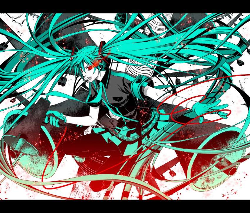 hatsune miku (vocaloid and 1 more) drawn by yuuno_(yukioka)