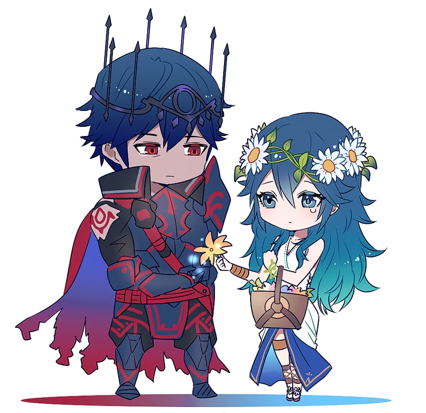 lucina and chrom (fire emblem and 3 more) drawn by ameno_(a_meno0)