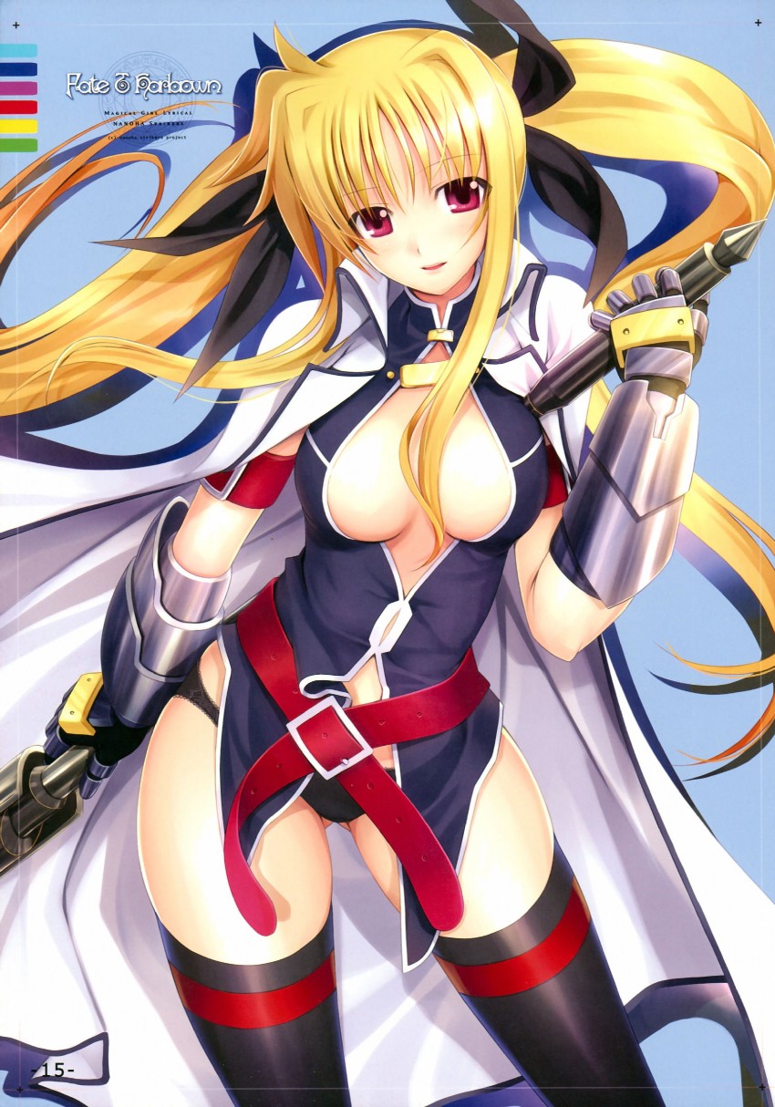 fate testarossa and bardiche (lyrical nanoha and 1 more) drawn by mikazuki_akira!