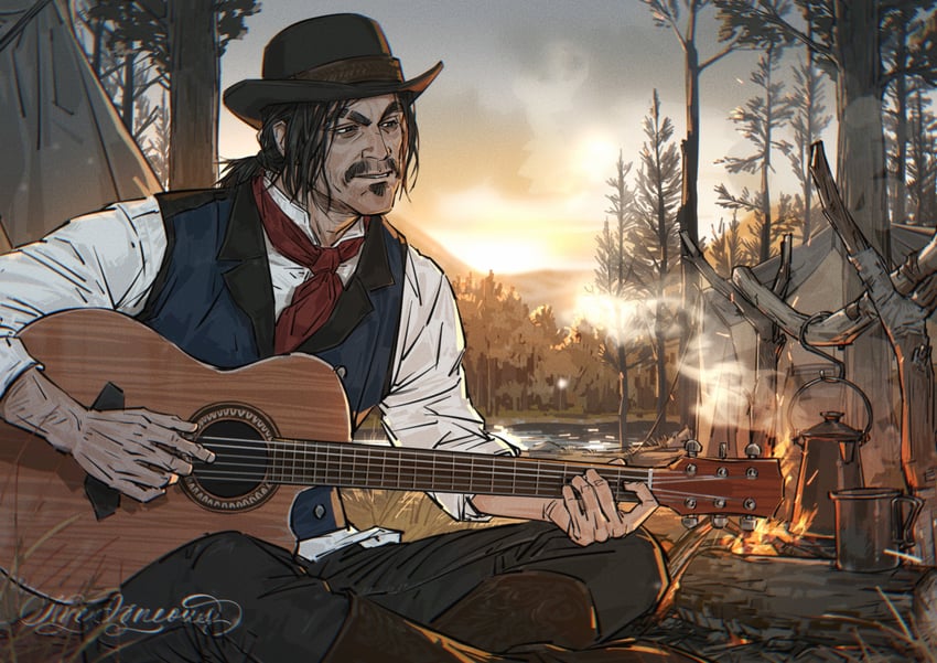 javier escuela (red dead redemption and 1 more) drawn by nyeigneous