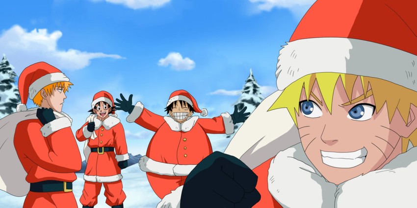 son goku, monkey d. luffy, uzumaki naruto, and kurosaki ichigo (one piece and 6 more) drawn by elordy