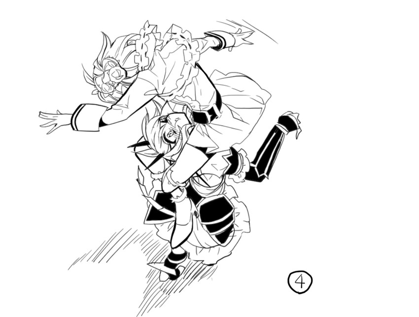la pucelle and cranberry (mahou shoujo ikusei keikaku and 1 more) drawn by edoya_pochi