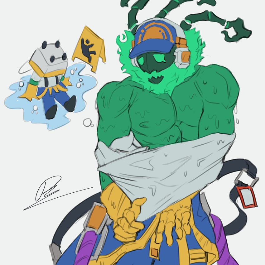 thresh and janitor thresh (league of legends) drawn by fengthelightfox