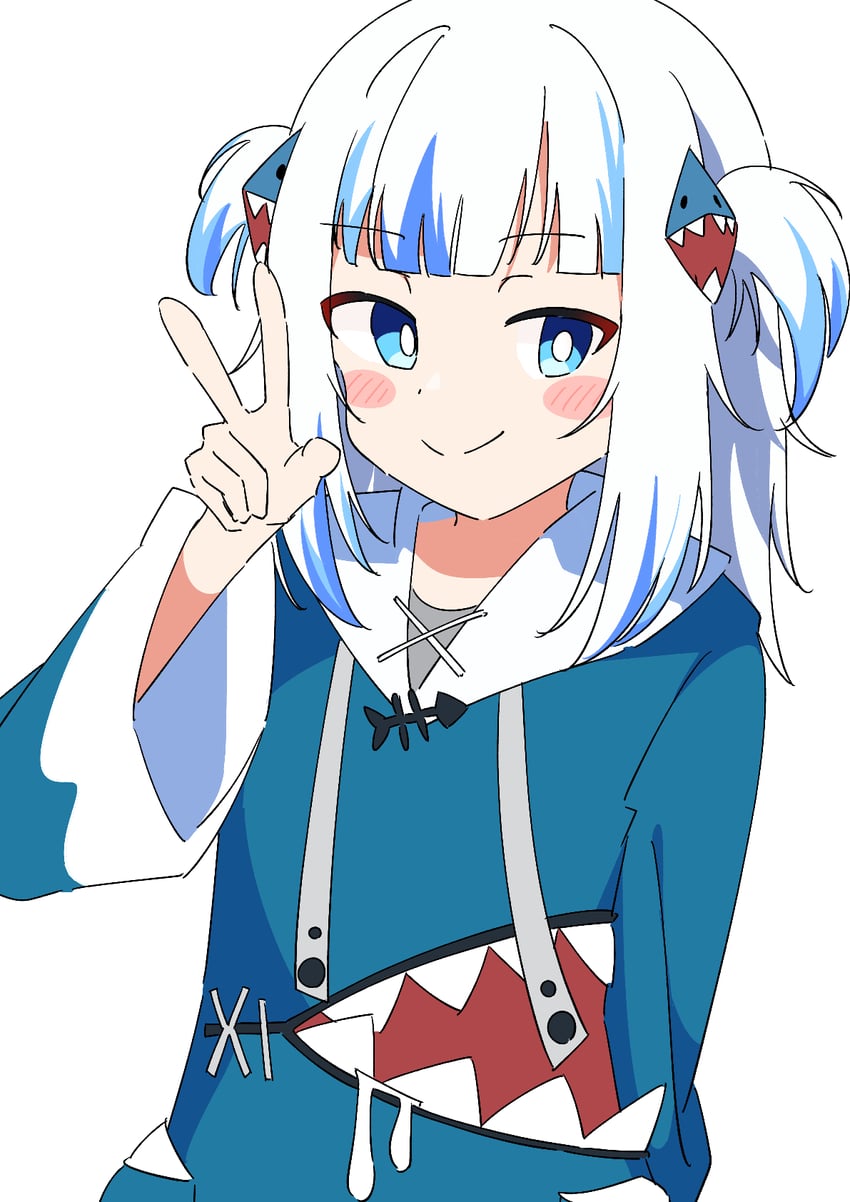 gawr gura (hololive and 1 more) drawn by kakedashieshi