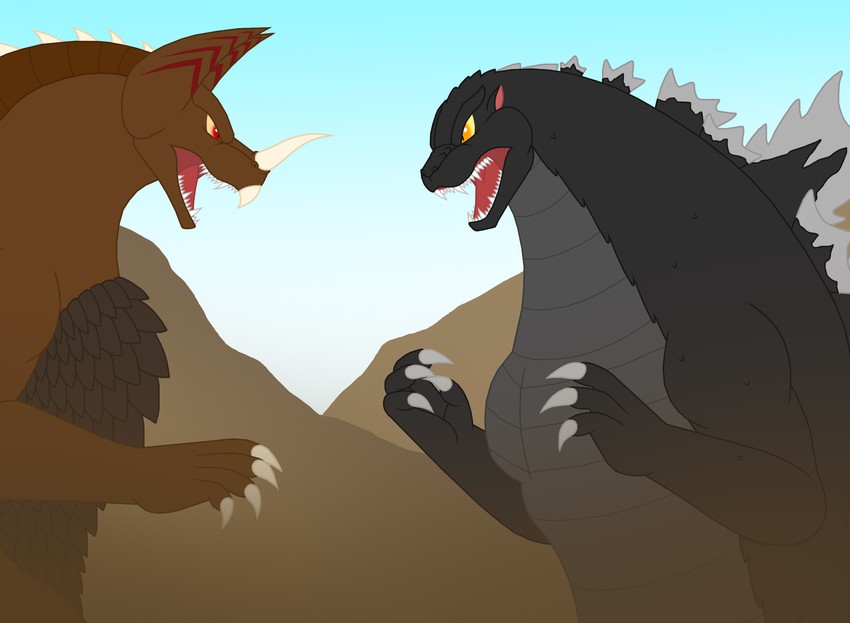 godzilla and gomora (ultra series and 2 more) drawn by pyrus-leonidas