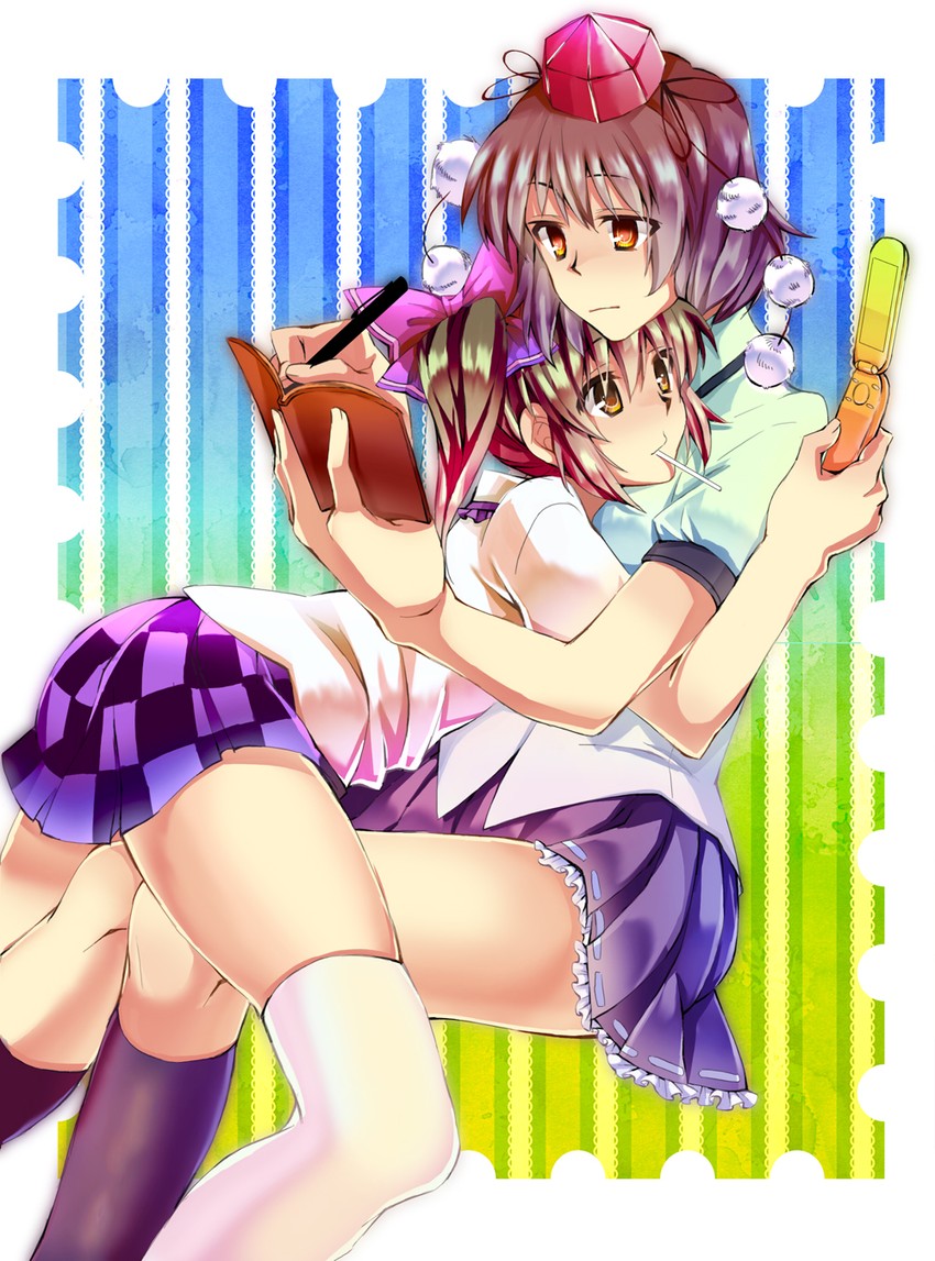 shameimaru aya and himekaidou hatate (touhou) drawn by rin_saki