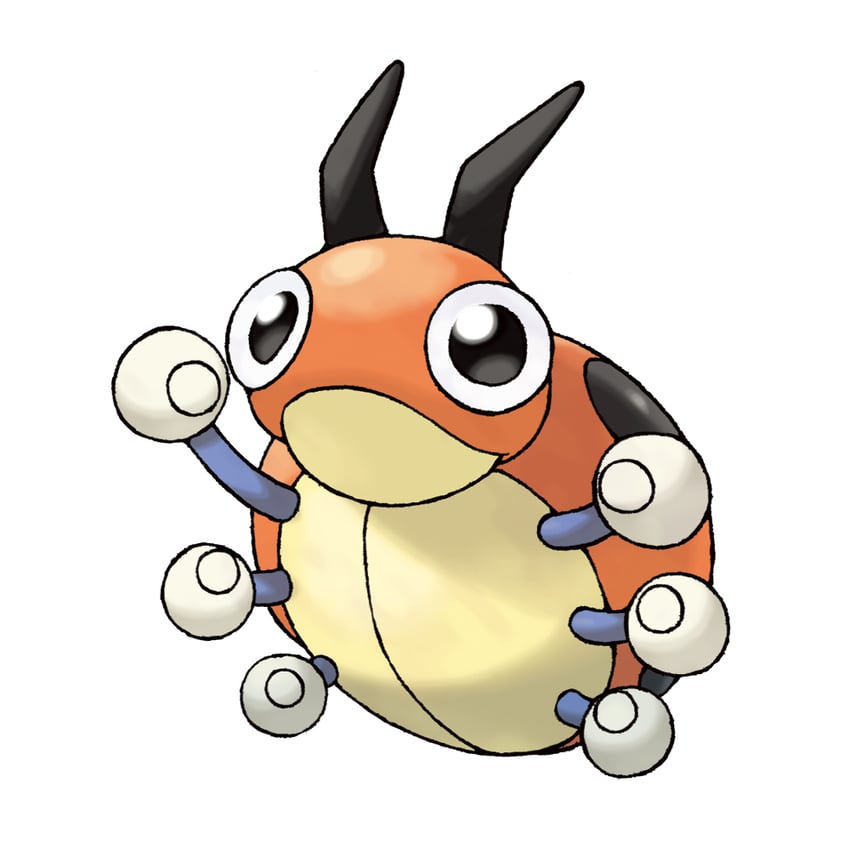 ledyba (pokemon and 1 more) drawn by sugimori_ken