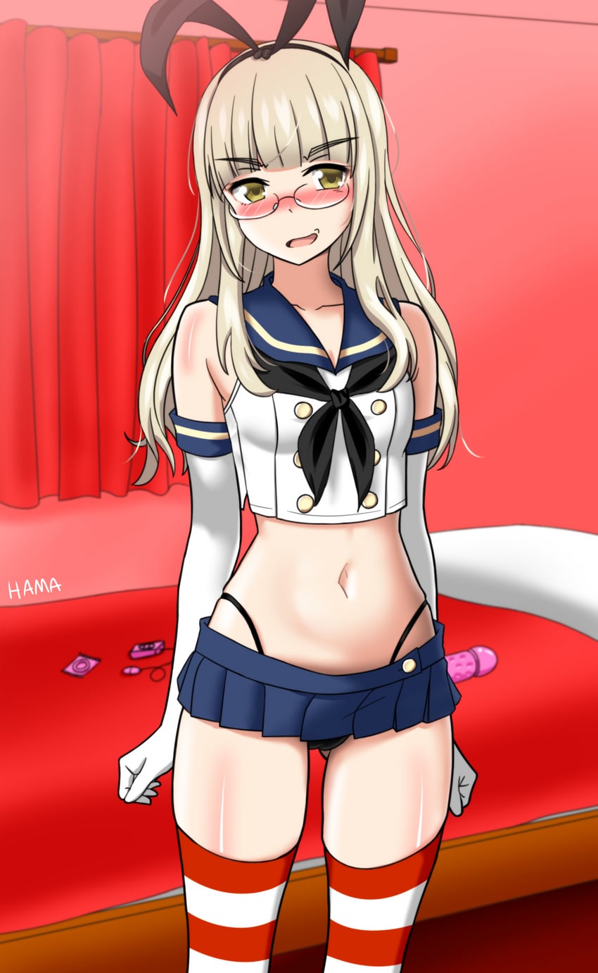 shimakaze and perrine h. clostermann (kantai collection and 2 more) drawn by hama_(zarulzaharudin)