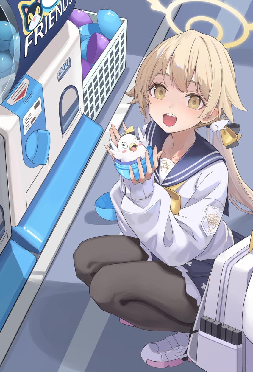 hifumi, peroro, and wavecat (blue archive) drawn by soar_sora222
