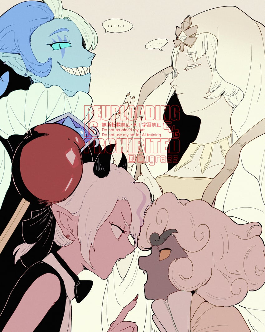 shadow milk cookie, candy apple cookie, mystic flour cookie, and cloud haetae cookie (cookie run and 1 more) drawn by cugrass
