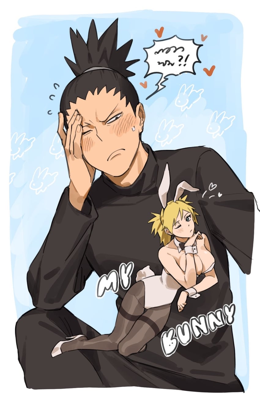 temari and nara shikamaru (naruto and 1 more) drawn by unico_cats2