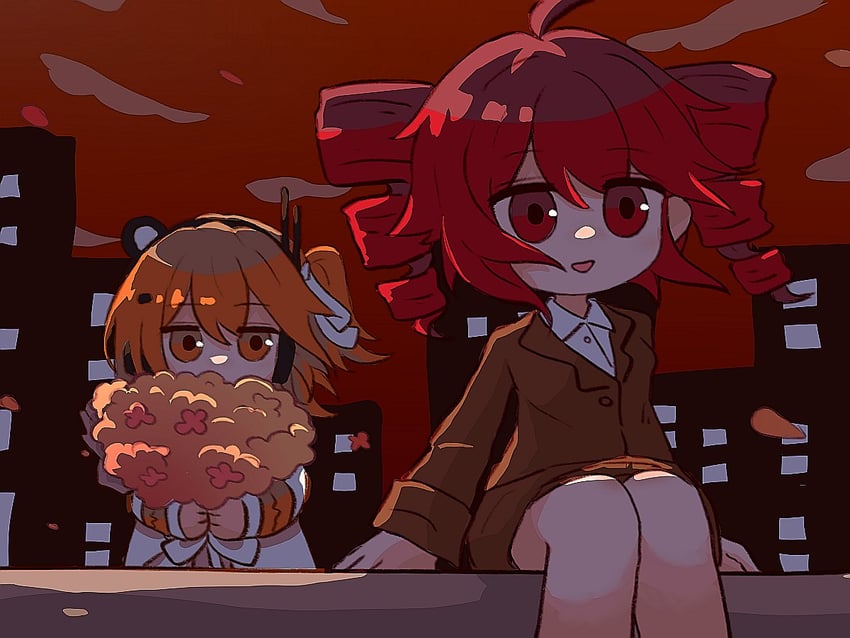 kasane teto and adachi rei (utau and 2 more) drawn by daofeng_(daofeng3330)