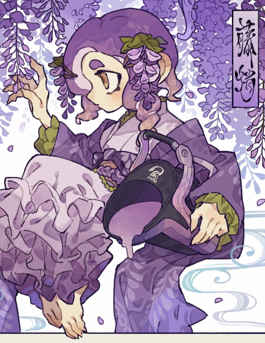 octoling player character and octoling girl (splatoon) drawn by p0m4_p0m4