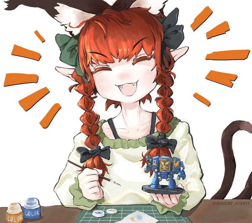 kaenbyou rin and adeptus astartes (touhou and 1 more) drawn by bigcat_114514