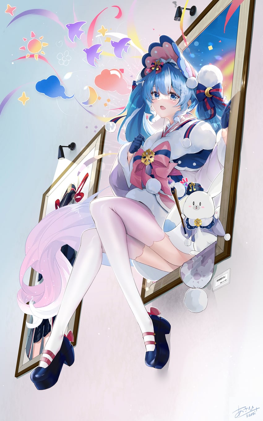 hatsune miku, yuki miku, and rabbit yukine (vocaloid) drawn by asahi_kuroi