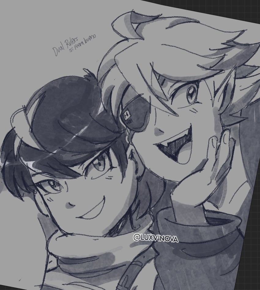 sin kiske and unika (guilty gear and 2 more) drawn by luxvinova