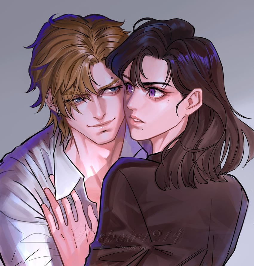 player character and whitney (degrees of lewdity) drawn by despair_1214