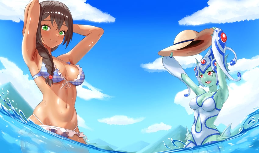 ranamon (original and 1 more) drawn by omeka_gamma