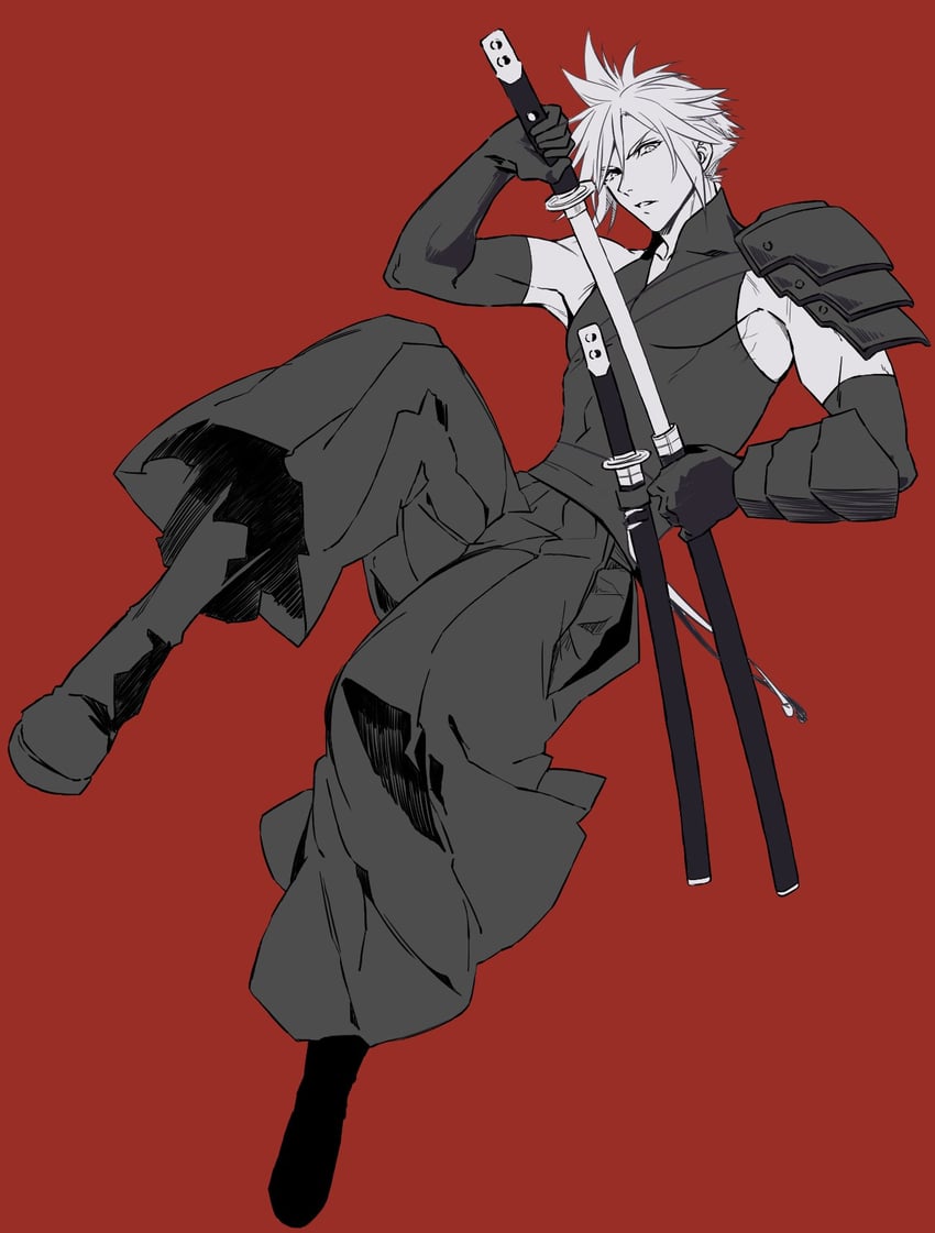 cloud strife (final fantasy and 2 more) drawn by kyoujixxxx