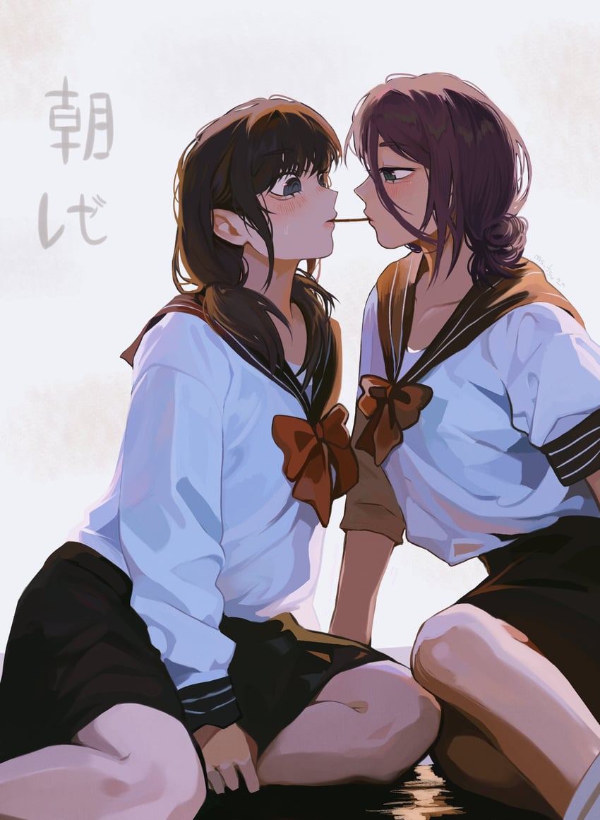 reze and mitaka asa (chainsaw man) drawn by ms._tsu