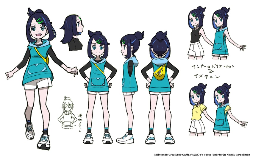 liko (pokemon and 1 more) drawn by sugimori_ken