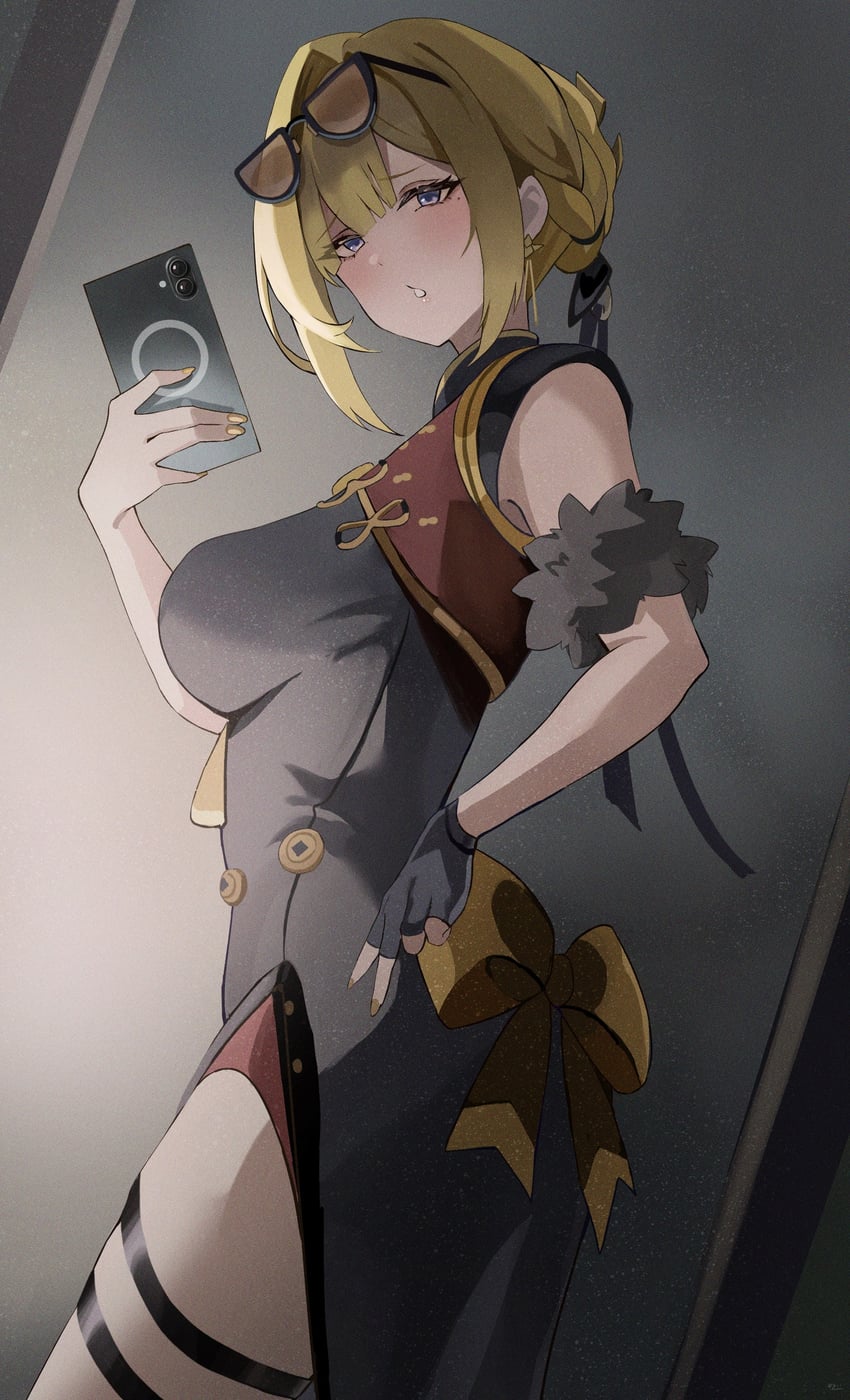 evelyn chevalier and sweety (zenless zone zero) drawn by yato_(yama0x1)