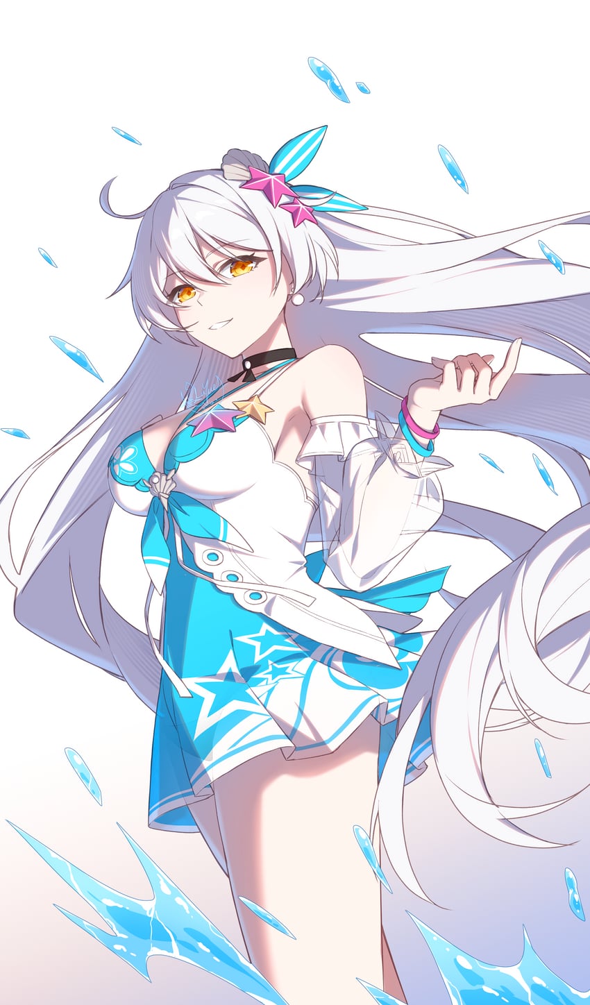 kiana kaslana (honkai and 1 more) drawn by luyue