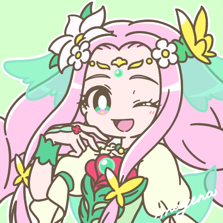 hanami kotoha and cure felice (precure and 1 more) drawn by mayena