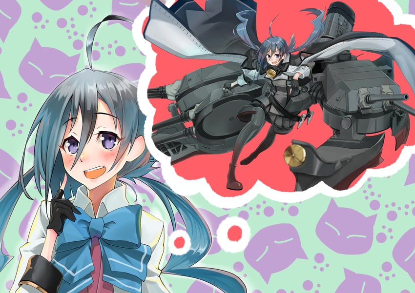 musashi, kiyoshimo, and musashi kai ni (kantai collection) drawn by echo-kilo