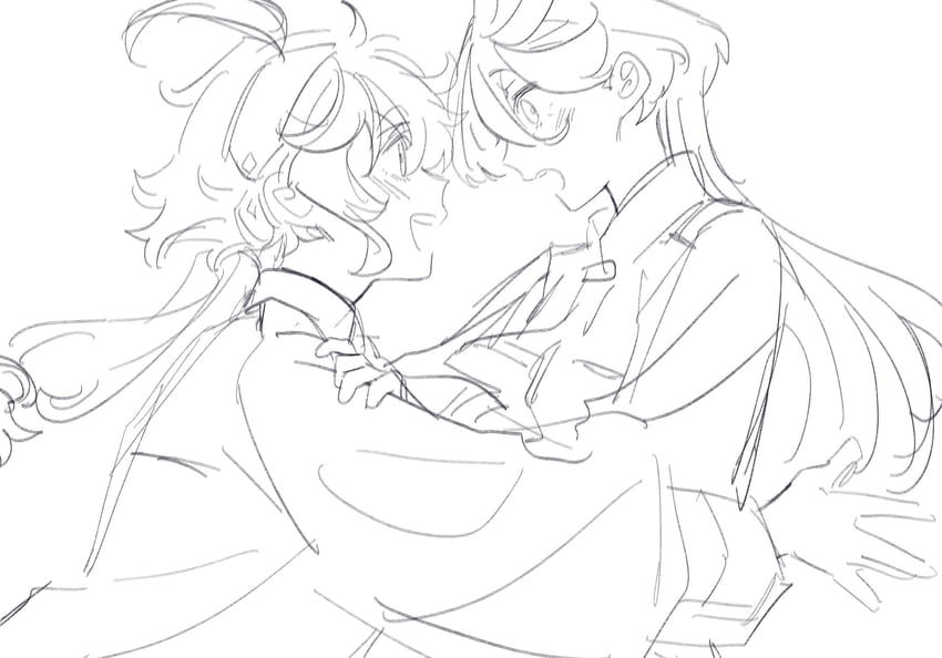 suletta mercury and miorine rembran (gundam and 1 more) drawn by elan_ouo