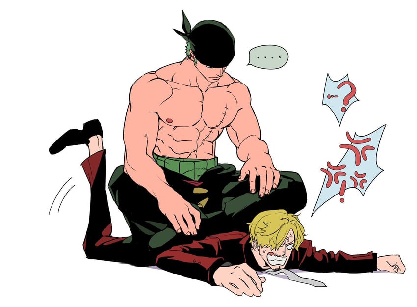 roronoa zoro and sanji (one piece) drawn by sweetdou3