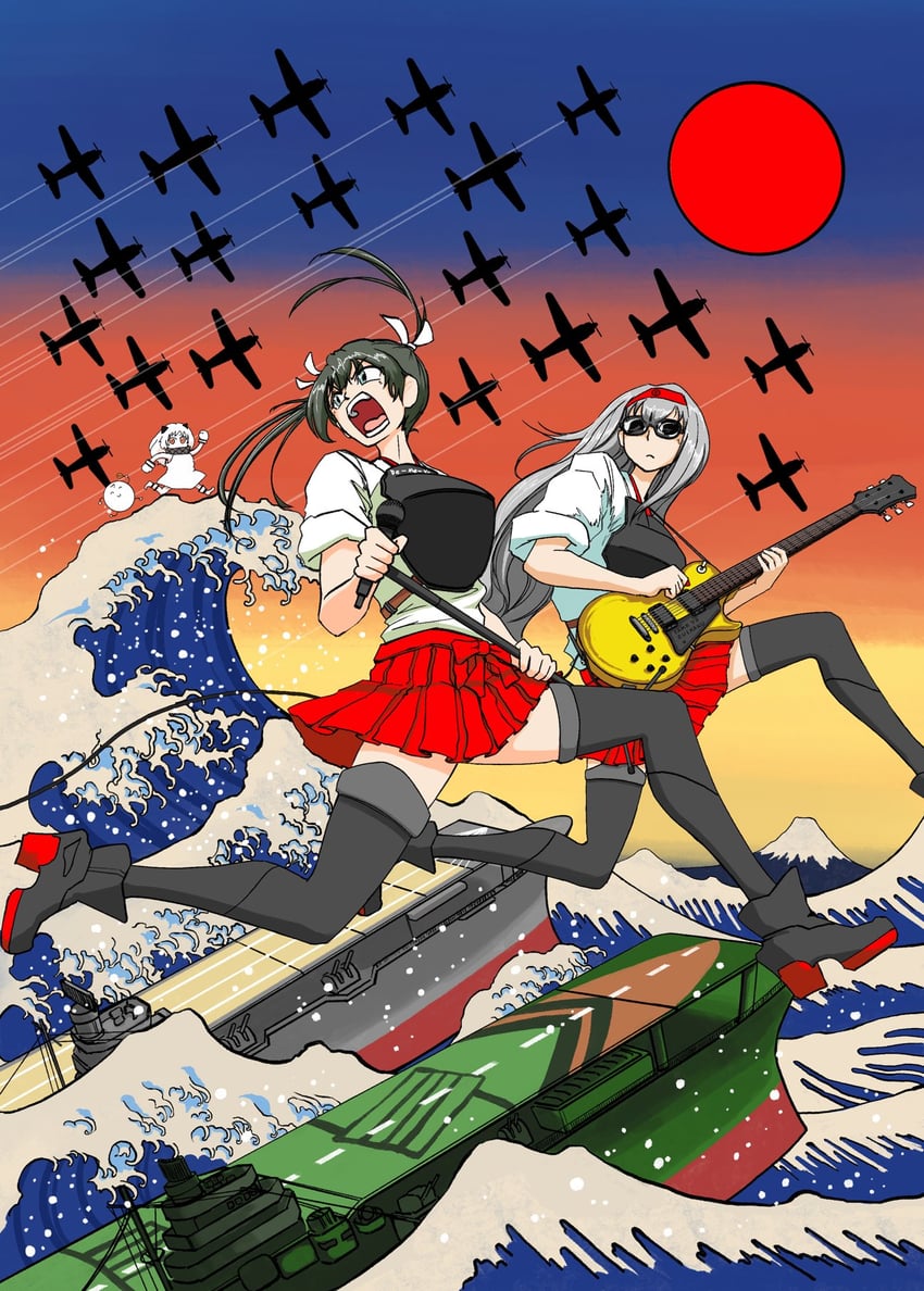 zuikaku, shoukaku, and northern ocean princess (kantai collection and 1 more) drawn by ifs_(sakagami_syu)