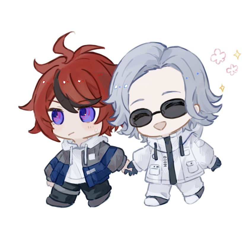 aotsuki eito and sumino takumi (the hundred line -last defense academy-) drawn by asako_(pixiv_5702576)