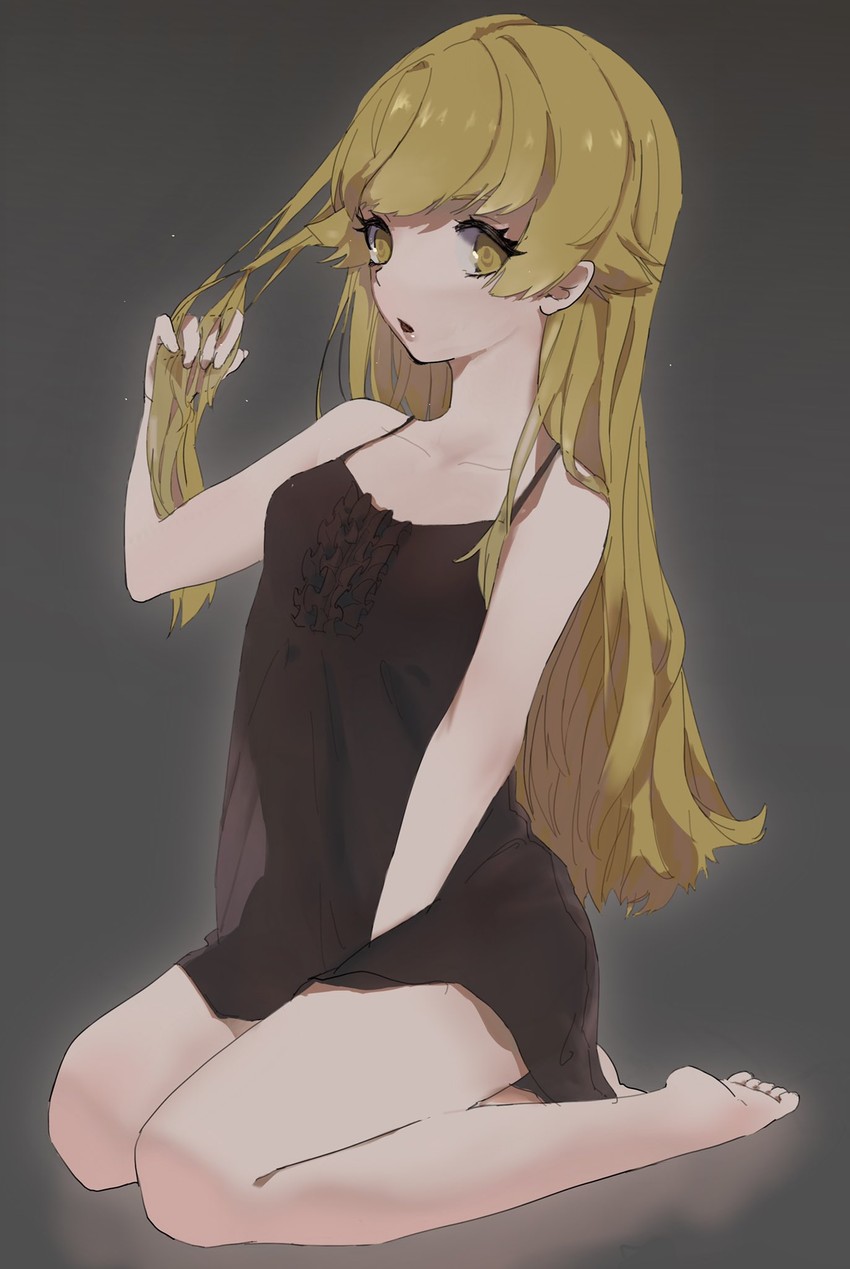 oshino shinobu (monogatari and 1 more) drawn by mahimahipanic
