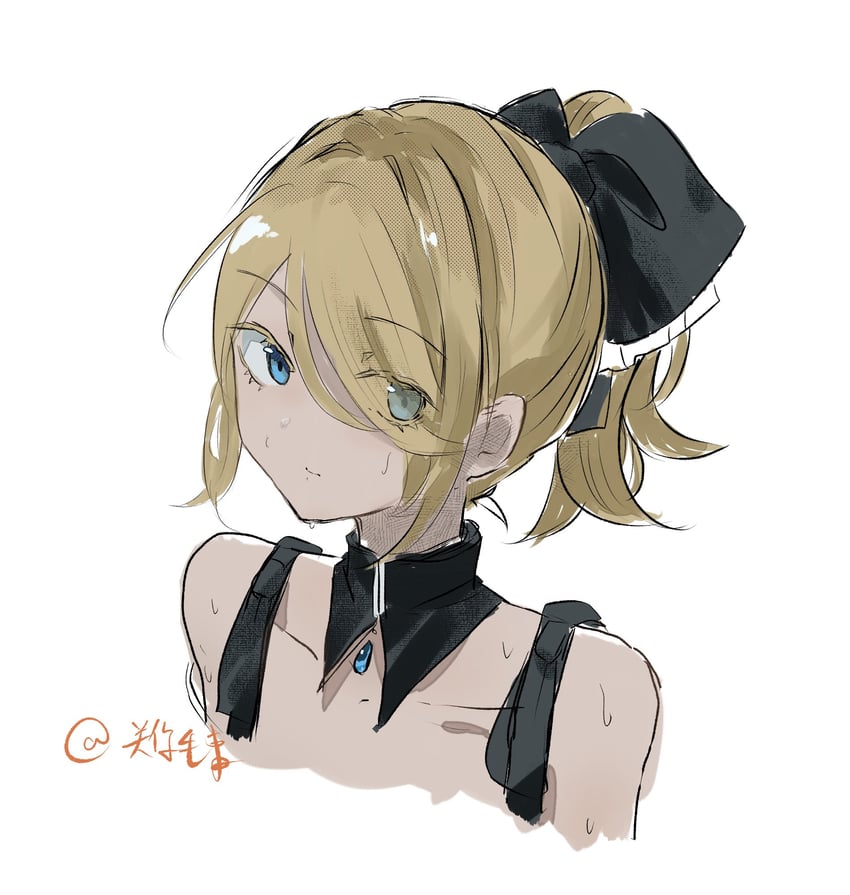 kagamine rin and riliane lucifen d'autriche (vocaloid and 3 more) drawn by guanguansjdy
