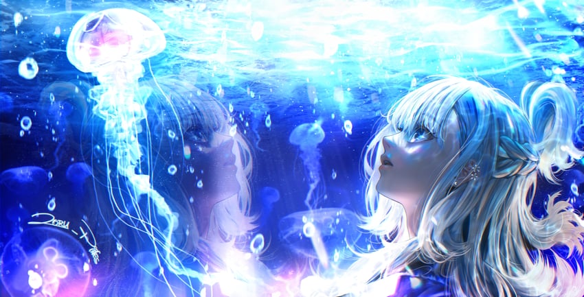 kobo kanaeru (hololive and 1 more) drawn by zoru_pines