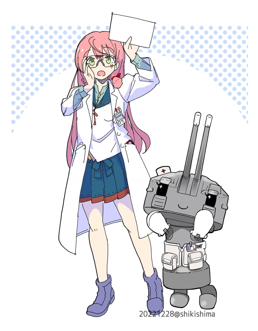 rensouhou-chan and akashi (kantai collection) drawn by shikishima_fugen