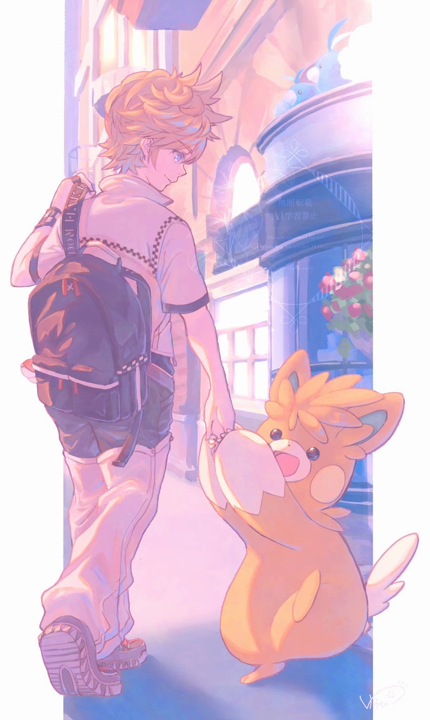 roxas, swablu, and pawmot (pokemon and 1 more) drawn by twilight_yuuhi